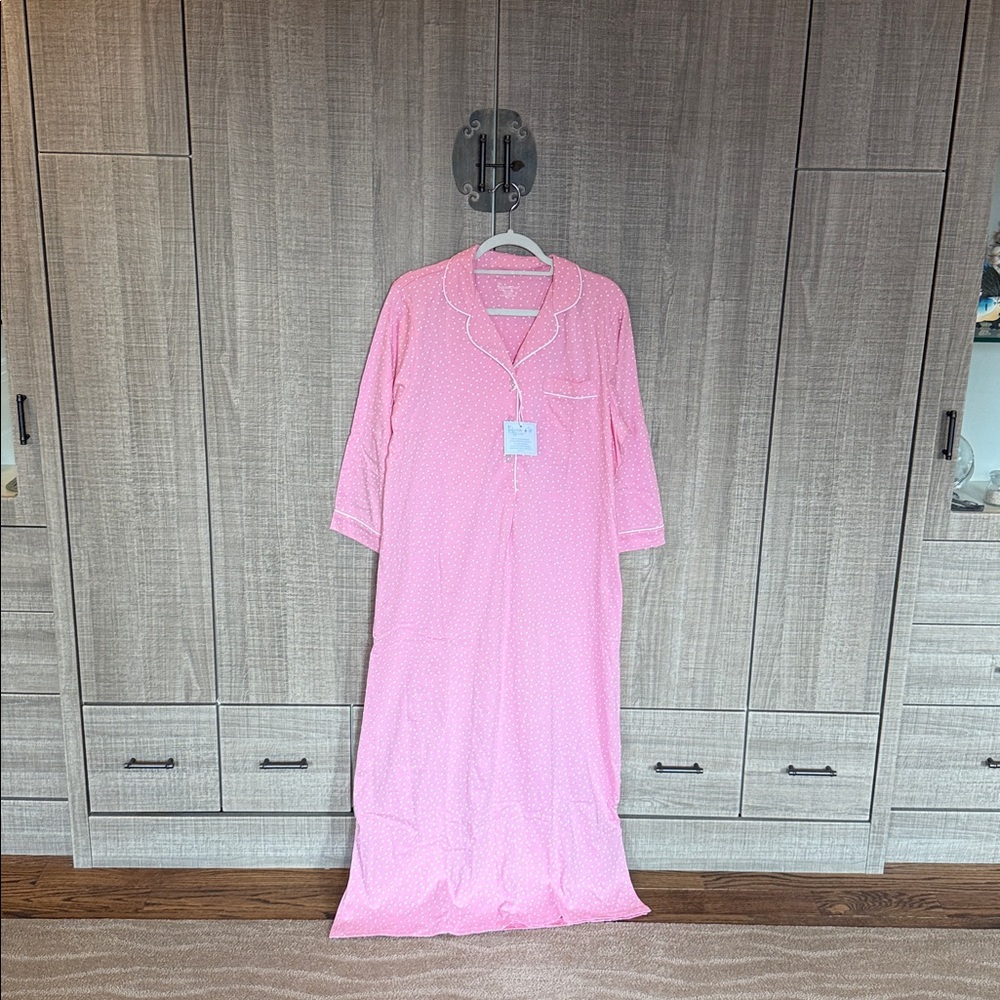 Pajamagram Classic Polka-Dot ¾ Sleeve Nightgown